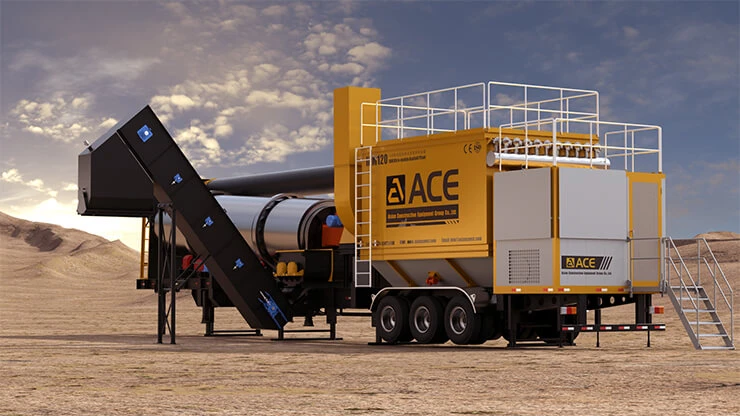 asphalt batching plant with high mobility