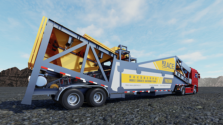 YHZS Mobile Concrete Batching Plant Price