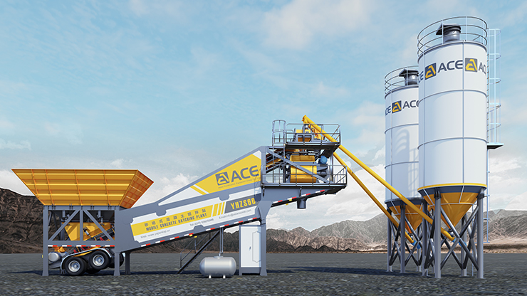 YHZS Mobile Concrete Batching Plant Wholesale