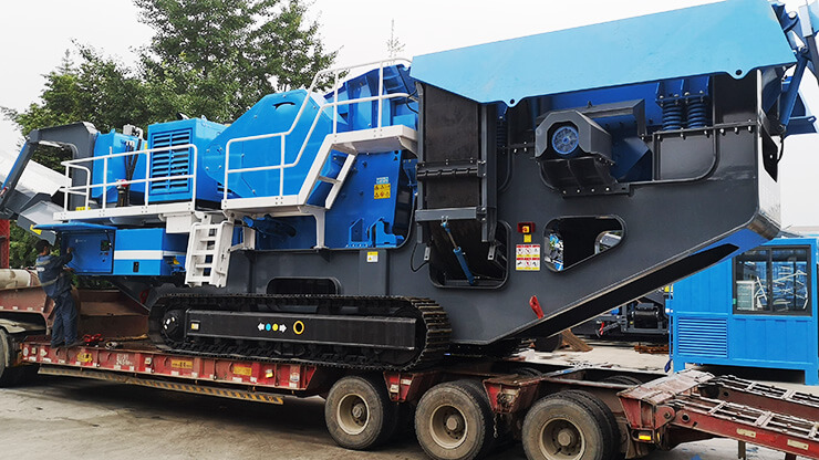 Heavy duty crawler jaw crusher with intelligent control system for mining