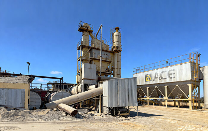 BAP120 stationary asphalt batching plant 120t/h in Tanzania