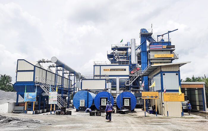 BAP120 and RAP80 integrated asphalt recycling plant in Thailand
