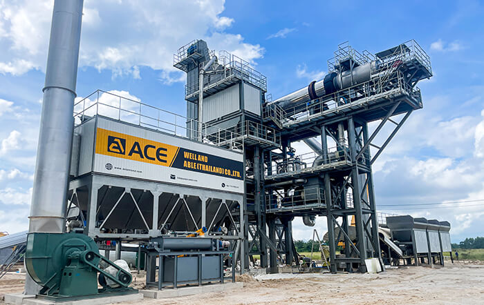 BAP120 and RAP60 integrated asphalt mixing plant project in Thailand