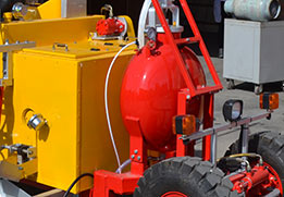 Glass beads spraying system