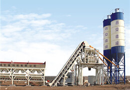Specialized vibration mix concrete plant for rubber dam construction