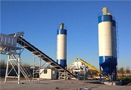 Commercial concrete mixing plant working site in Henan Province