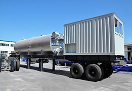 mobile chassis for asphalt drum mix plant