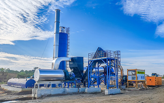 DAP120 continuous drum mix asphalt plant 120t/h in Malaysia