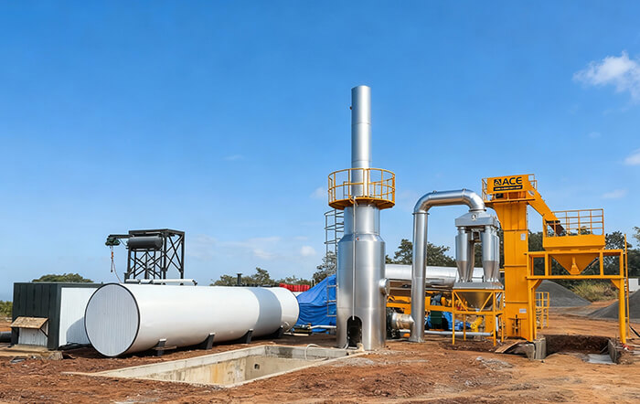 DAP60 drum mix continuous asphalt plant 60t/h in Malawi