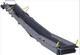 Main belt conveyor with dual motor drive for crushed stone