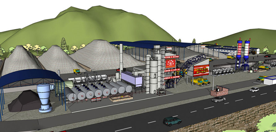 integrated building material plant