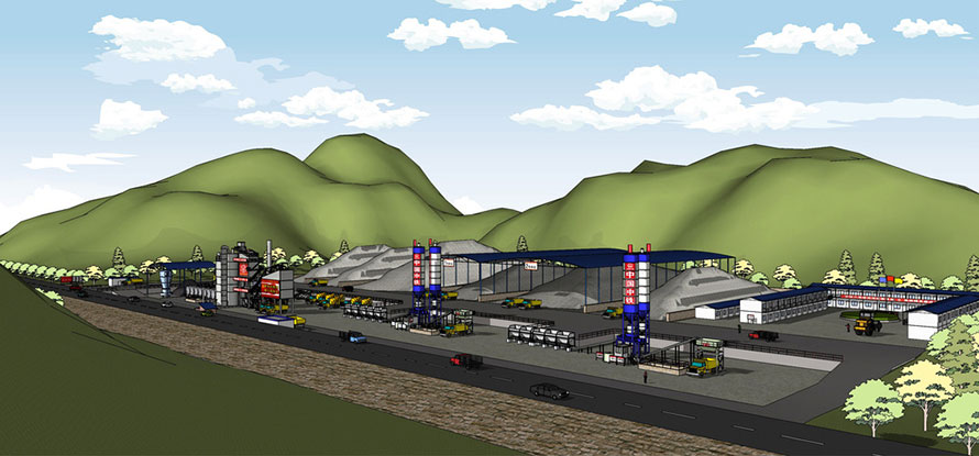 integrated building material plant