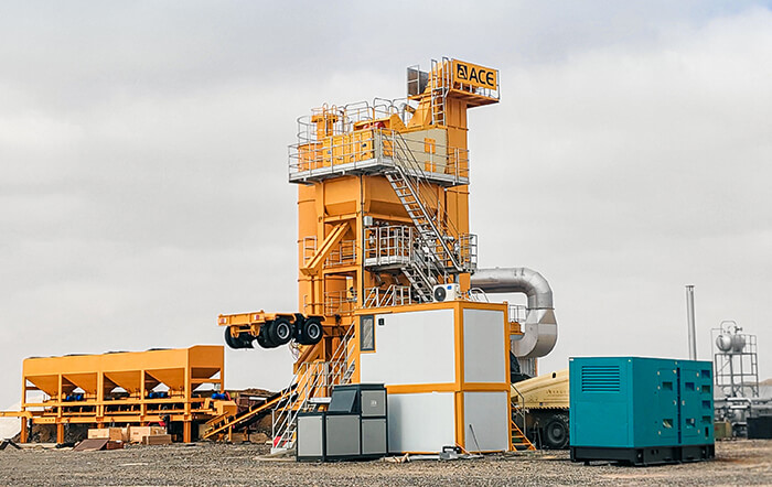 MAP120 portable mobile asphalt plant 120t/h in Libya