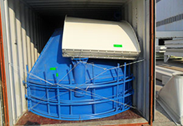 Bolted detachable cement silo for cost-effective container shipping