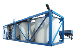 Optimized blending and piping system for high production rate of modified bitumen