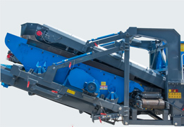 Return screen system for electric impact crusher plant