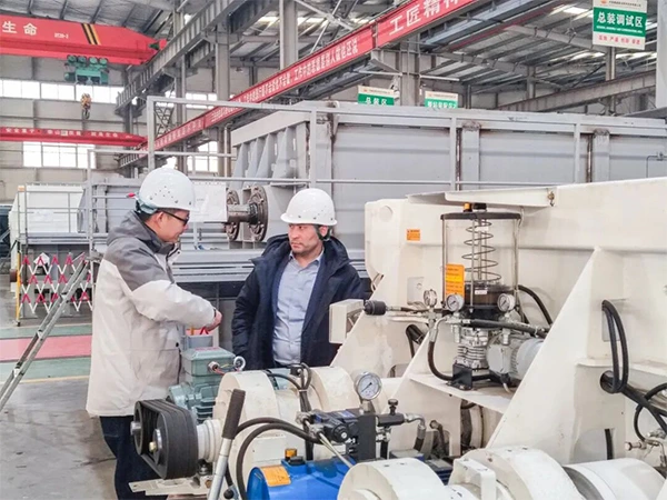 Tajikistan client paid a visit to ACE Group asphalt plant manufacturing facility
