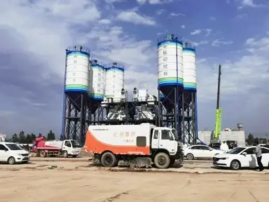 HZS180 vibration mixing concrete plant
