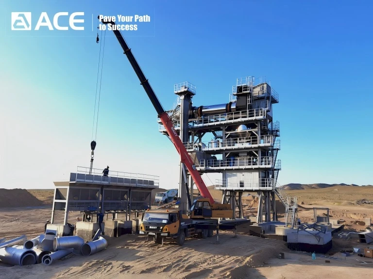 ACE Group BAP120+RAP60 Plant Setting Up in Uzbekistan