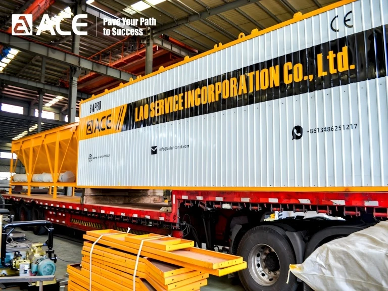 Laos Client Inspects BAP80 Asphalt Mixing Plant at Factory