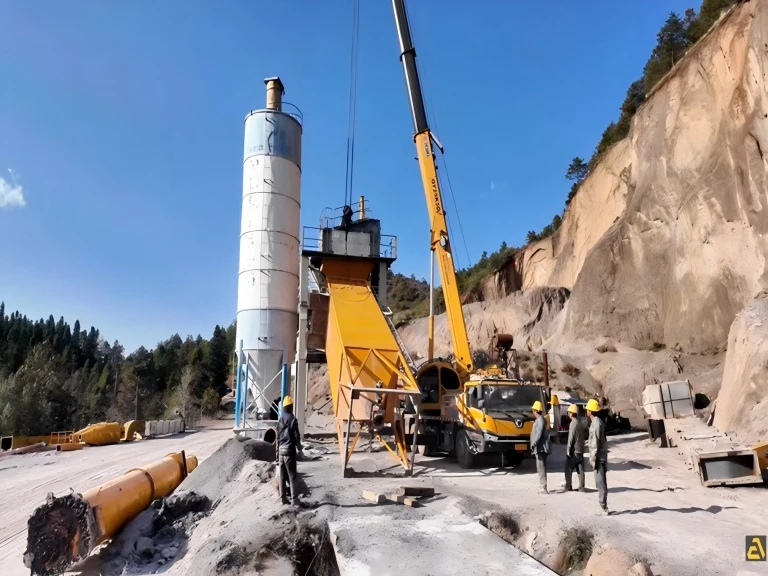 100t/h Used Asphalt Plant Disassembly in Progress